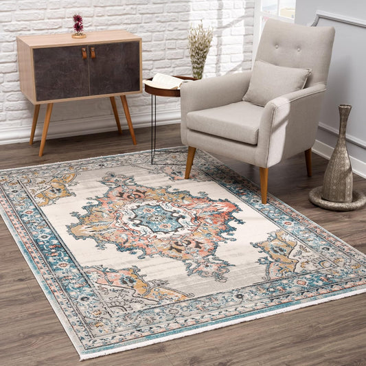 Persian Rug Traditional Patterned Multicolor Area Rug 