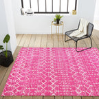 Bohemian Rug Classic 4x6 Pink and White Area Carpet