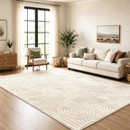 Arch Cream Boho Washable Rug - Rugsco.ca