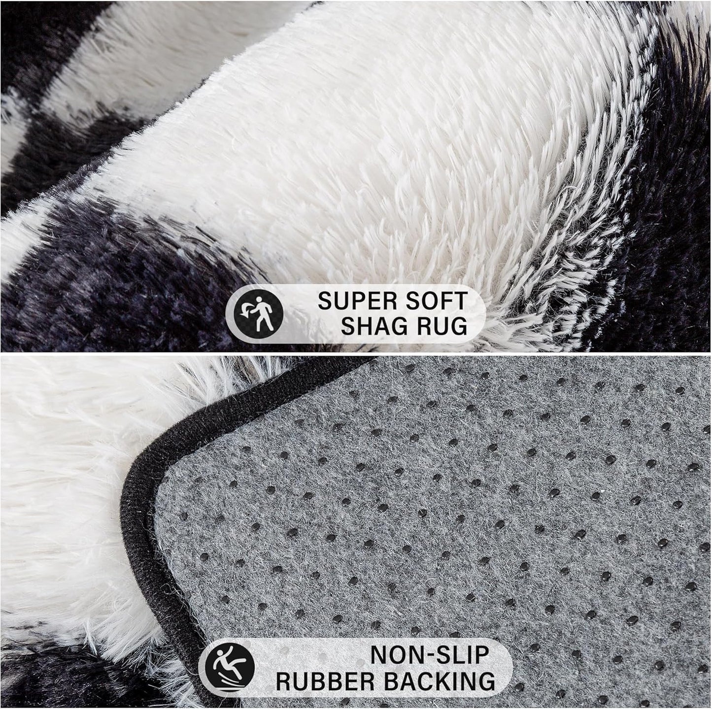 Checkerd Shag Rug
