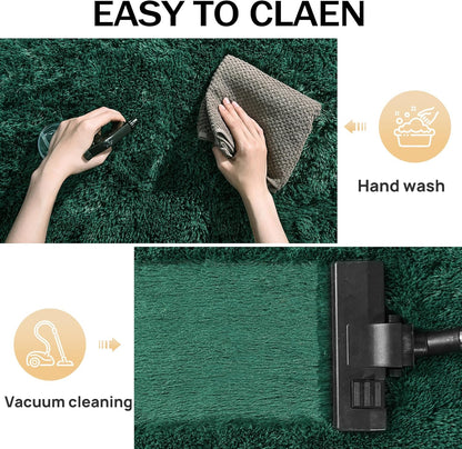 Christmas Green Shag Rug,Fluffy Rug - rgc0012