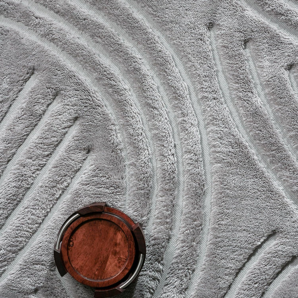 Velvet Crescent Grey Washable Rug - Rugsco.ca