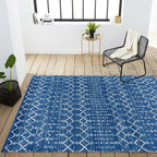 Bohemian Rug Classic 4x6 Blue and White Area Carpet