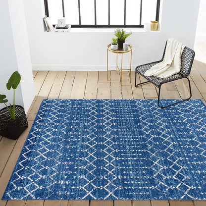 Bohemian Rug Classic 4x6 Blue and White Area Carpet
