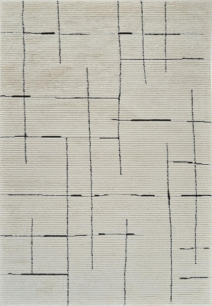 Boho Rug 4x6 High Quality Abstract White and Black Area Rug