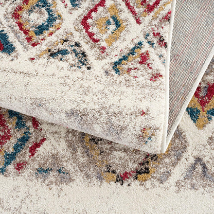 Modern Abstract Rug 4x6 Beige Cream Boho Modern  Living Room Kitchen and Bedroom Area Rug