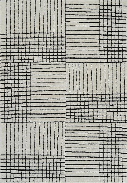 Boho Rug 4x6 High Quality Geometric White and Black Area Rug
