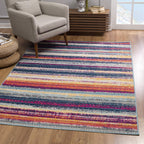 Modern Abstract Rug Orange Modern  Living Room Kitchen and Bedroom