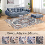 Turkish Blue Brown Living Room Kitchen and Bedroom
