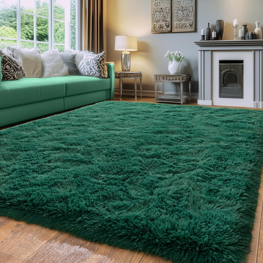 Area Rug Green Shag
