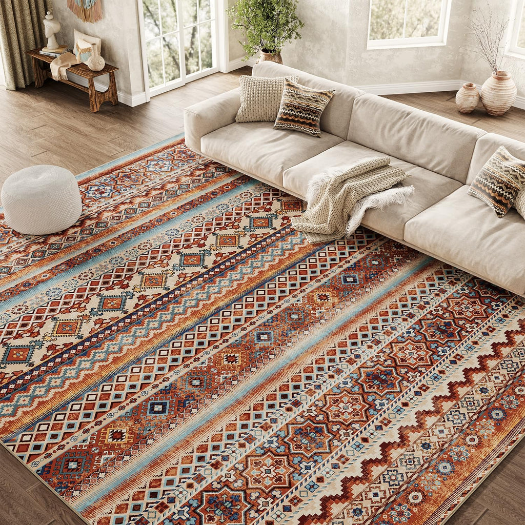 Multi Color Moroccan Boho Washable Rug - Rugsco.ca