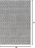Bohemian Rug Classic 4x6 Grey and White Area Carpet