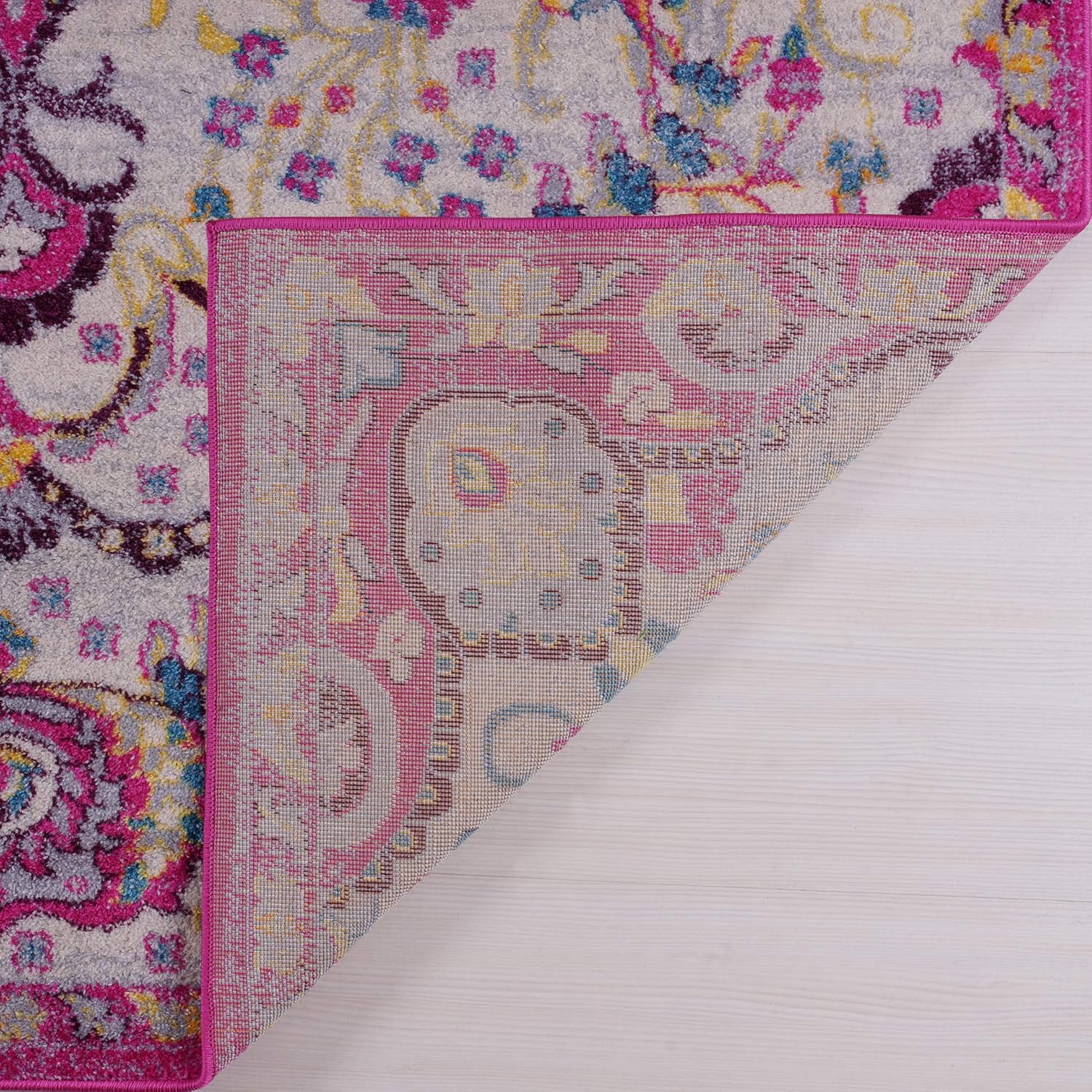Joy Rug Collection Floral Area Rug 5x7 Tribal Patterned Pink Multicolor  Area Carpet 