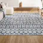 Bohemian Rug Classic 4x6 White and Blue Area Carpet