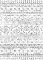 Boho Rug White Non Slip Modern  Living Room Kitchen and Bedroom