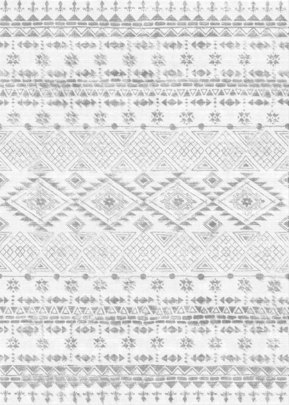 Boho Rug White Non Slip Modern  Living Room Kitchen and Bedroom