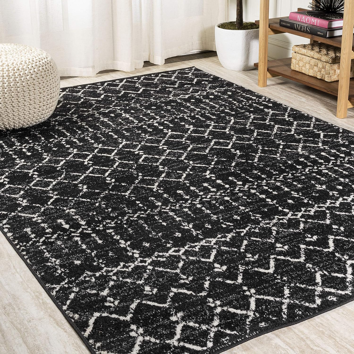 Bohemian Rug Classic 4x6 Black and White Area Carpet