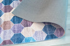 Modern Purple Rug Geometric Living Room Kitchen and Bedroom