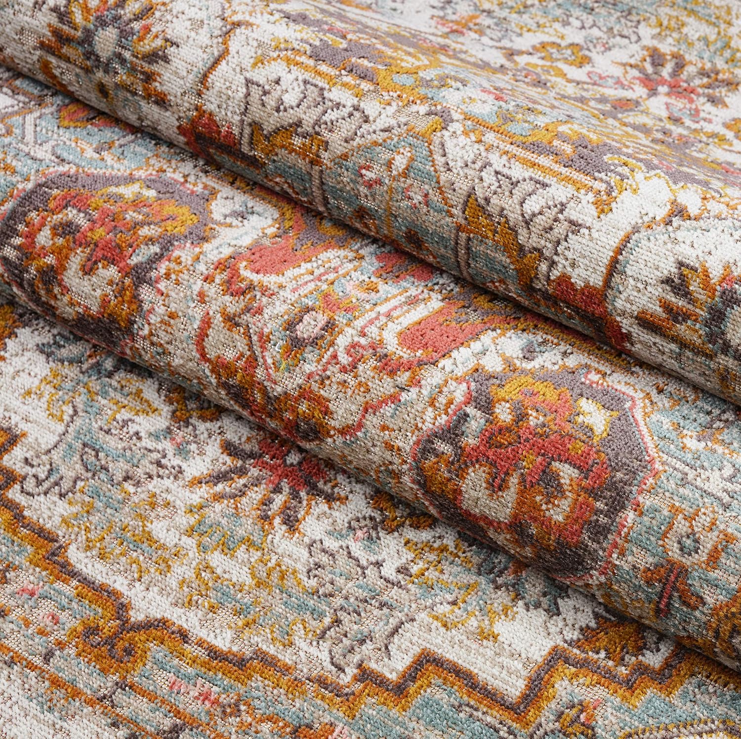 Turkish Rug Traditional Patterned Multicolor  Area Rug Carpet
