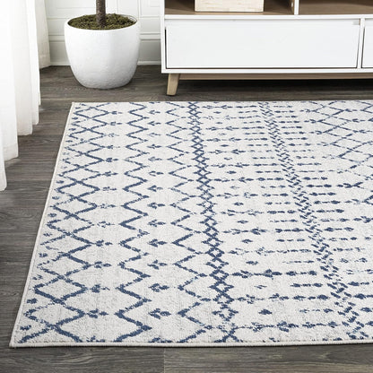 Bohemian Rug Classic 4x6 White and Blue Area Carpet