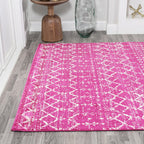 Bohemian Rug Classic 4x6 Pink and White Area Carpet