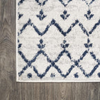 Bohemian Rug Classic 4x6 White and Blue Area Carpet