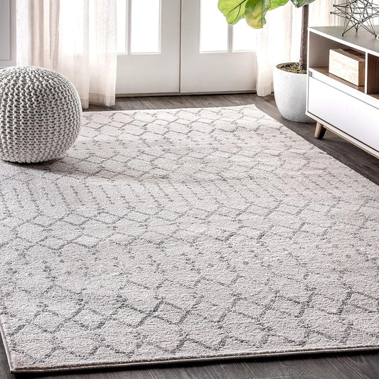 Bohemian Rug Classic 4x6 White and Grey Area Carpet
