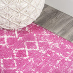 Bohemian Rug Classic 4x6 Pink and White Area Carpet