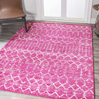 Bohemian Rug Classic 4x6 Pink and White Area Carpet