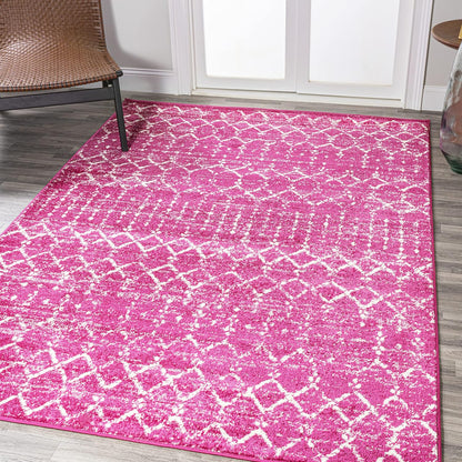 Bohemian Rug Classic 4x6 Pink and White Area Carpet