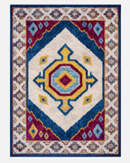 Joy Rug Collection Nazar Area Rug 5x7 Tribal Patterned Purple Multicolor  Area Carpet  - LDL-00133