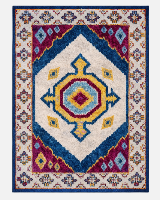 Joy Rug Collection Nazar Area Rug 5x7 Tribal Patterned Purple Multicolor  Area Carpet  - LDL-00133