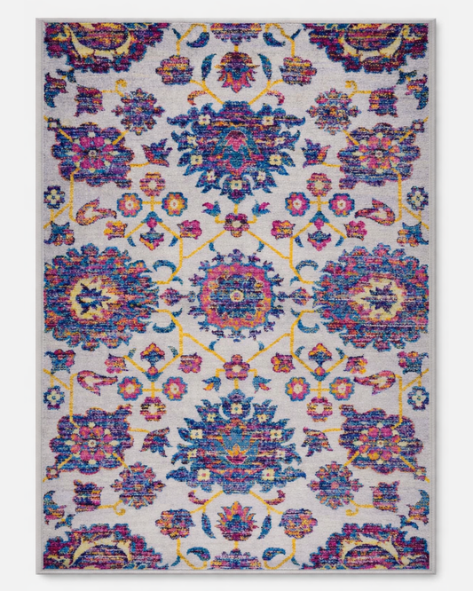 Joy Rug Collection Tribal Rug 5x7 Floral Patterned Multicolor Pinky Area Rug  - LDL-00125