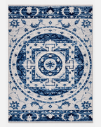 Joy Rug Collection Area Rug 5x7 Blue White Carpet  - LDL-00127