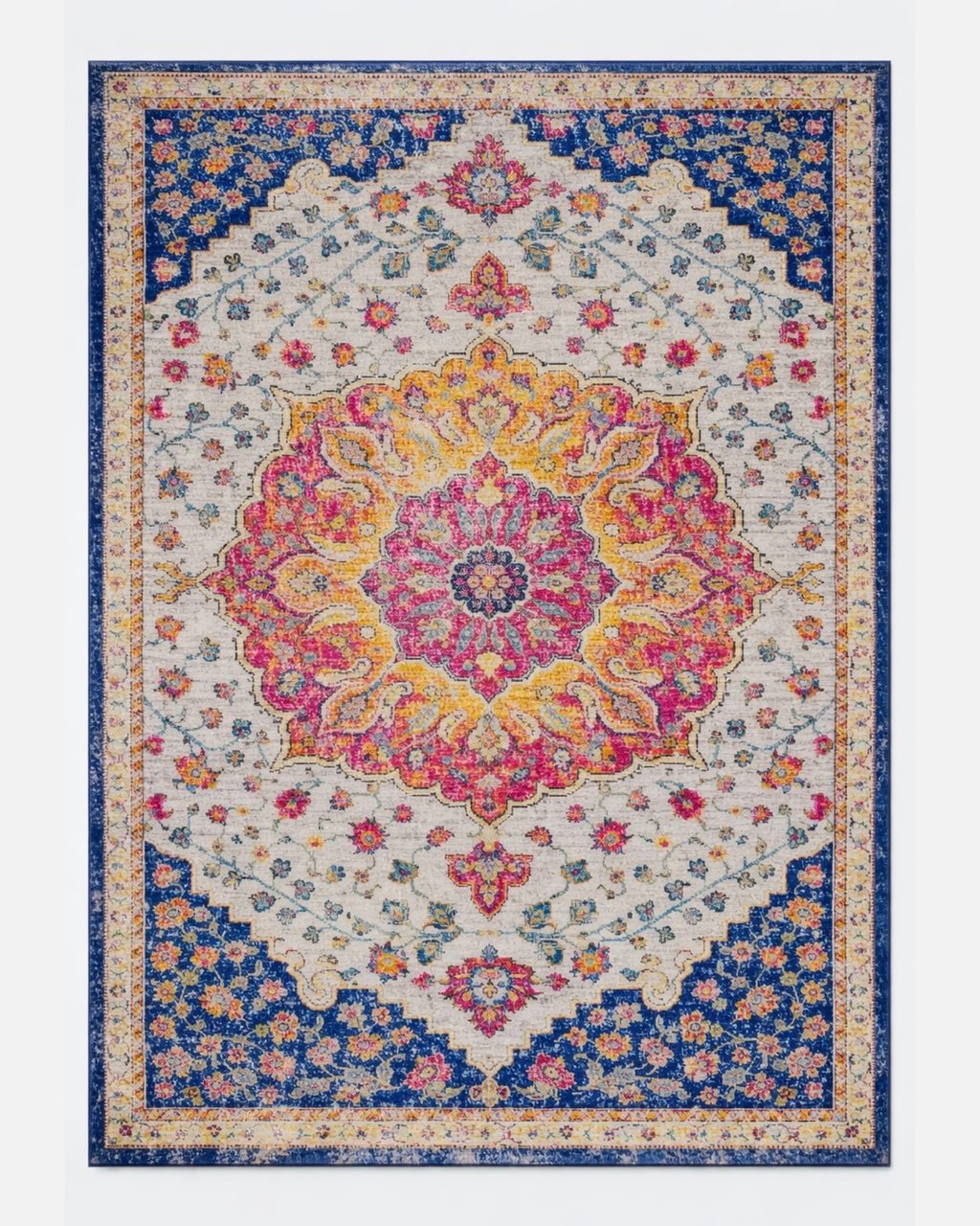 Persian Rug Floral Patterned Traditional Multicolor  Area Rug  - LDL-00120