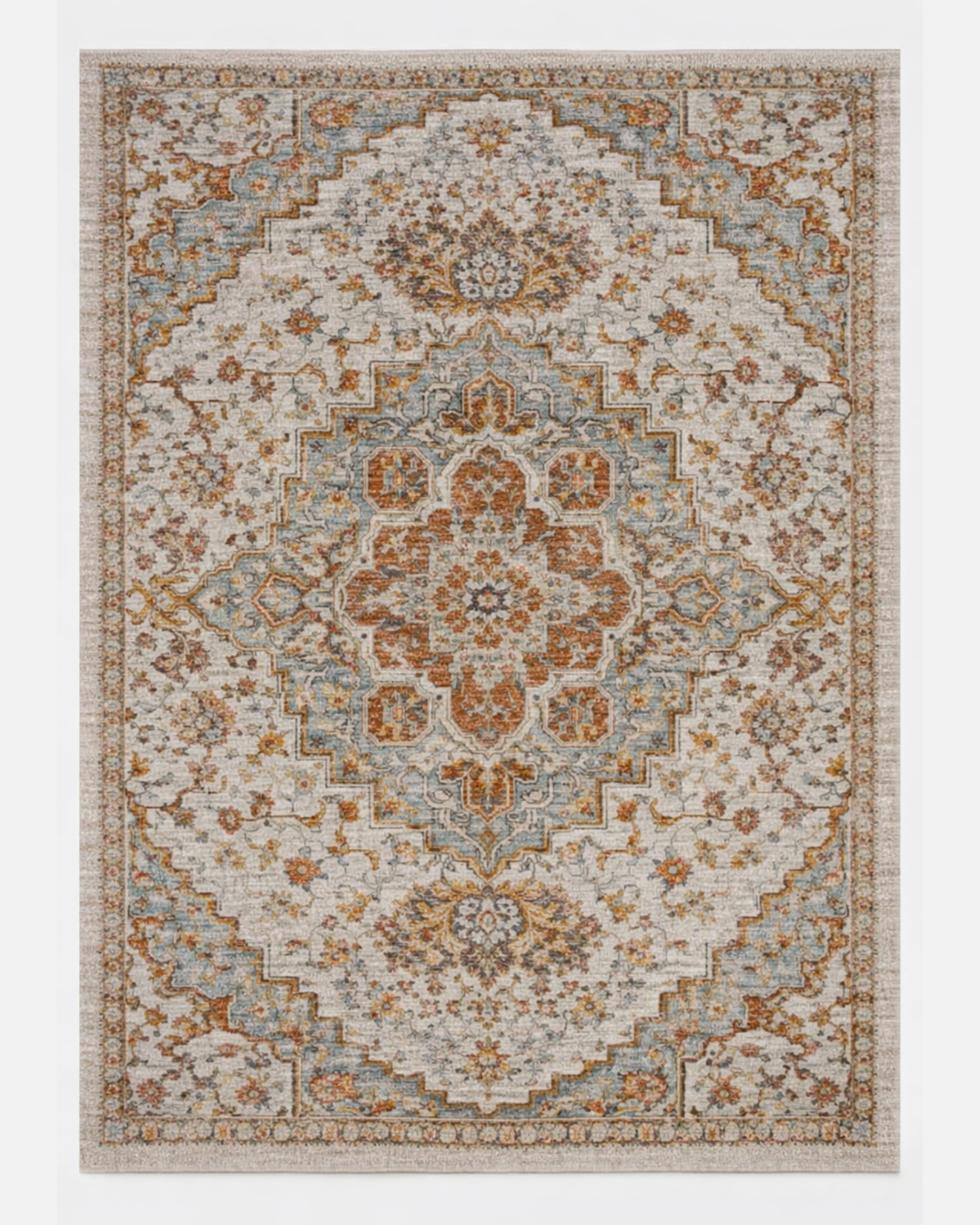 Turkish Rug Traditional Patterned Multicolor  Area Rug  - LDL-00121