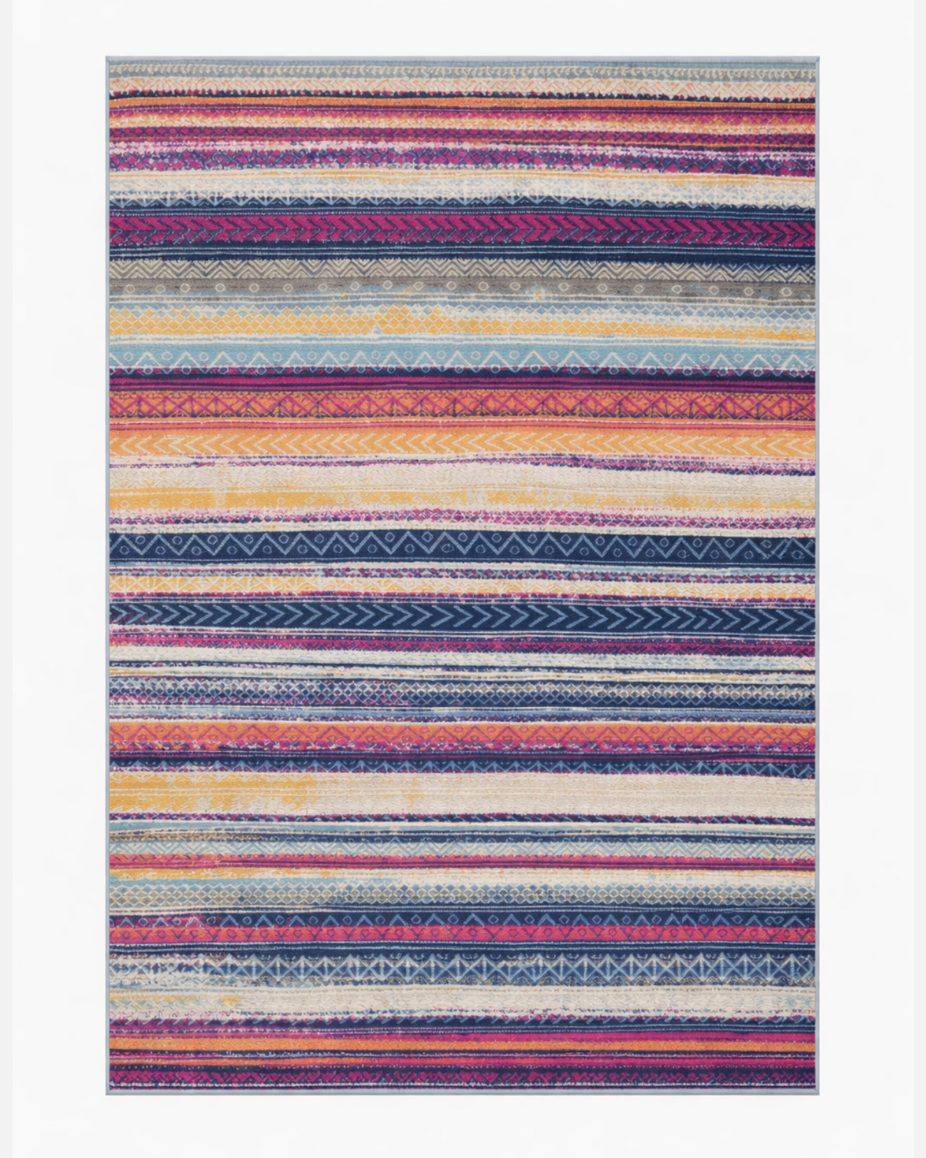 Essential Rug Collection Boho Abstract Multi Color  Area Rug - brch-0089