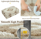 Area Rug 3D Boho Neutral Plush Pile