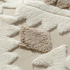 Area Rug 3D Boho Neutral Plush Pile