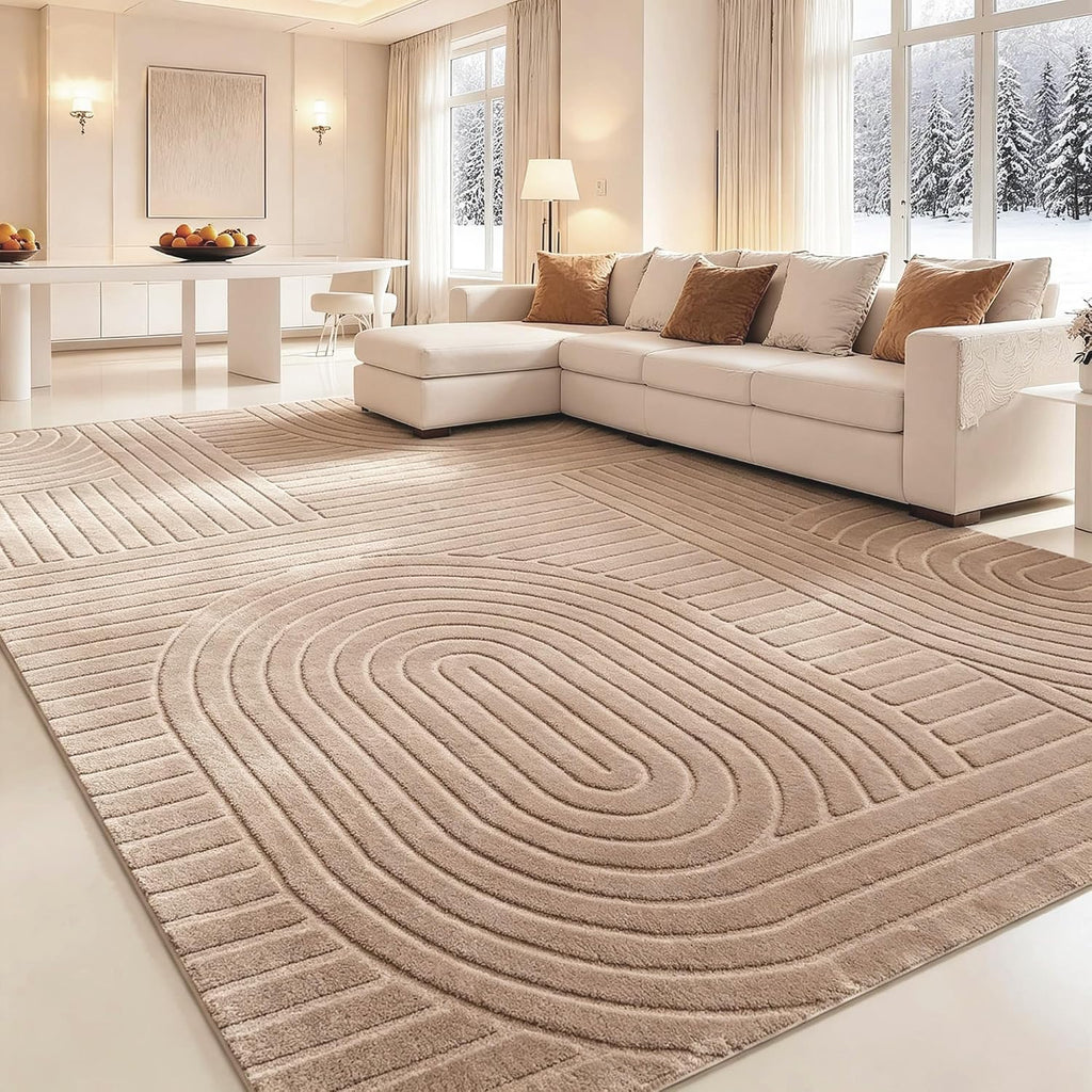 Brown Fluffy Wasable Solid Rug - rgmr01