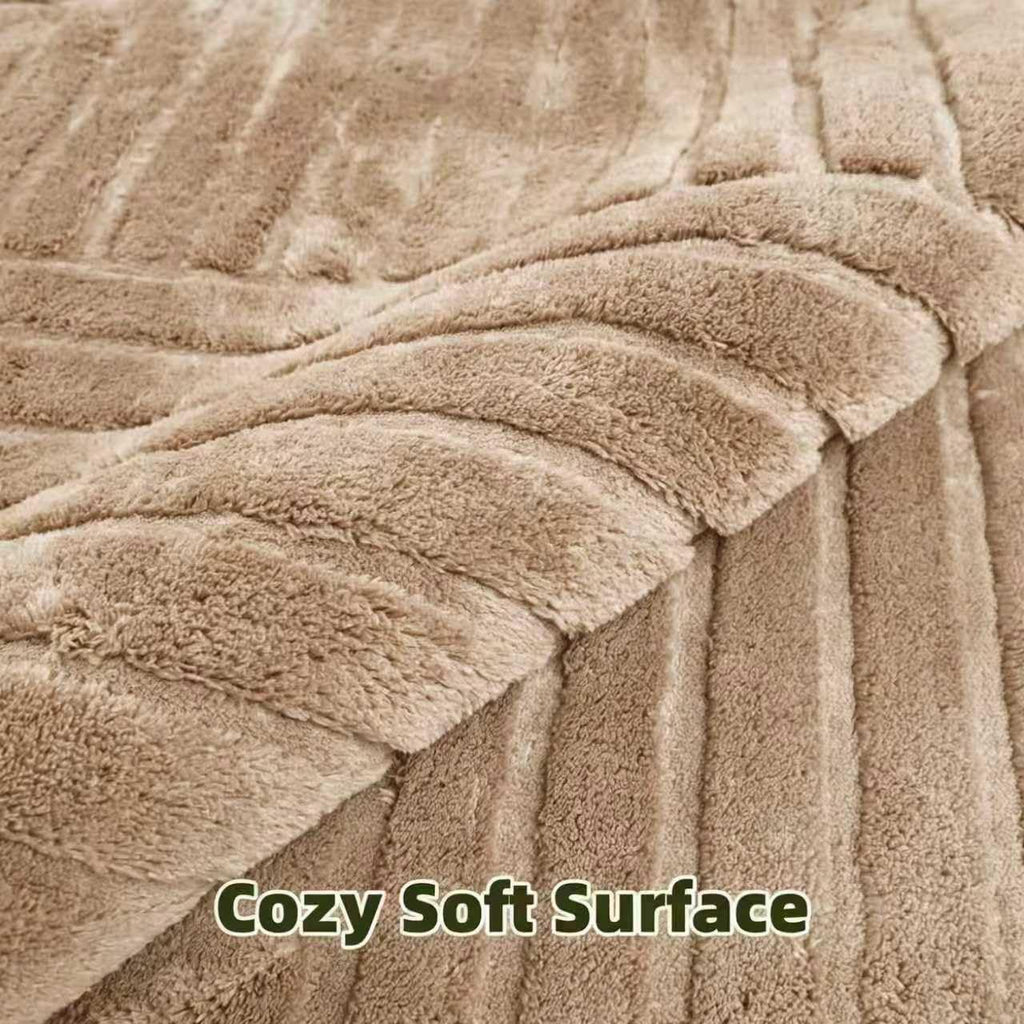 Brown Fluffy Wasable Solid Rug - rgmr01