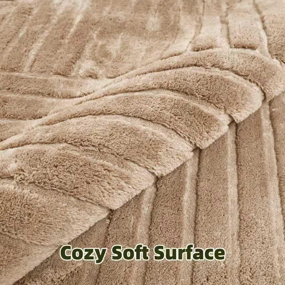 Brown Fluffy Wasable Solid Rug - rgmr01
