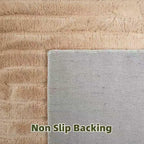 Brown Fluffy Wasable Solid Rug - rgmr01