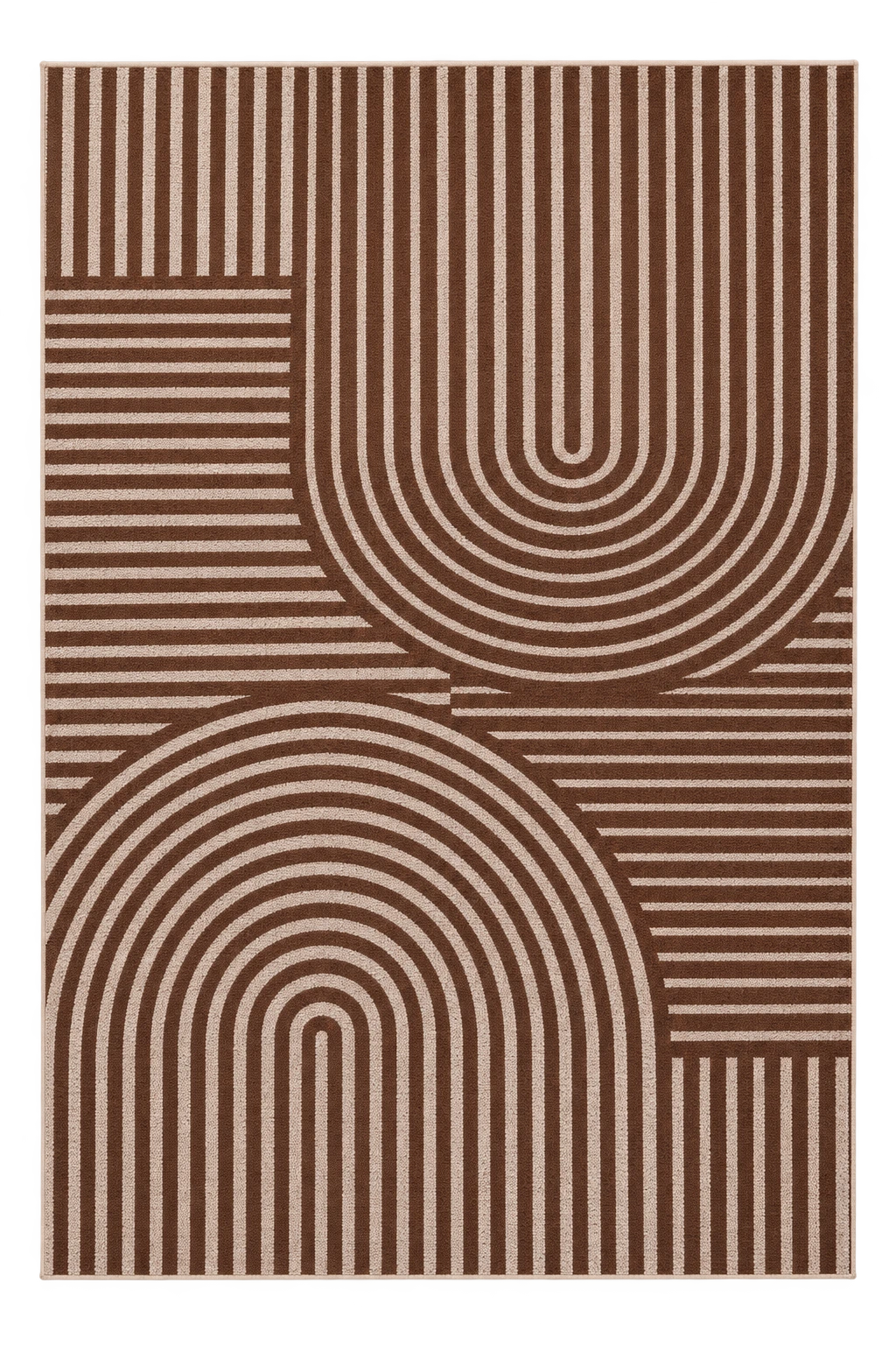Minimal Boho 5x7 Washable Rug Brown  - rgc303