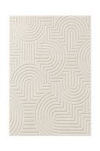 Circles Cream Washable Rug - rgc334