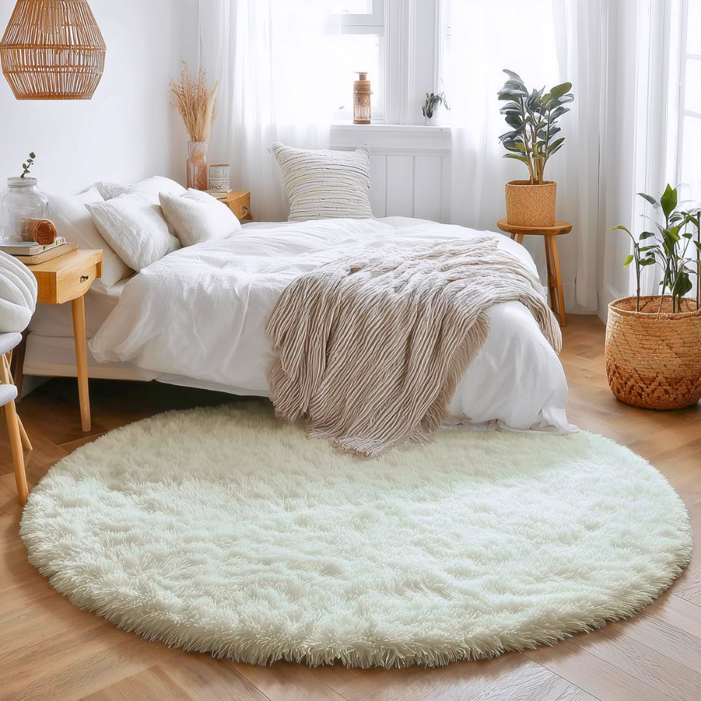 Round Fluffy Rugs Living Room & Bedroom Rug & Kids Room - rgc-00190
