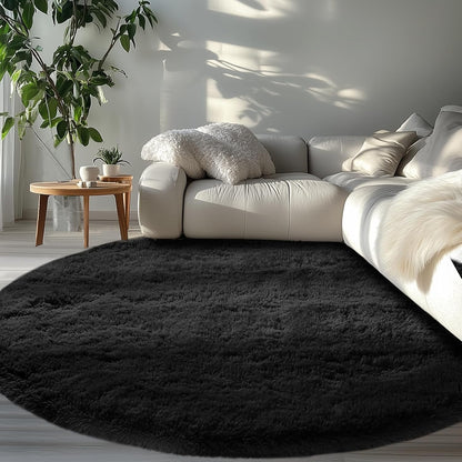 Round Fluffy Rugs Living Room & Bedroom Rug & Kids Room - rgc-00190