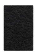 Black Shag Rug Plain, Modern, Fluffy, Soft Rug - rgc009