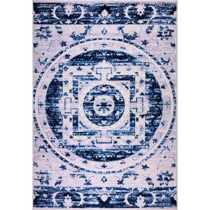 Joy Rug Collection Area Rug 5x7 Blue White Carpet 