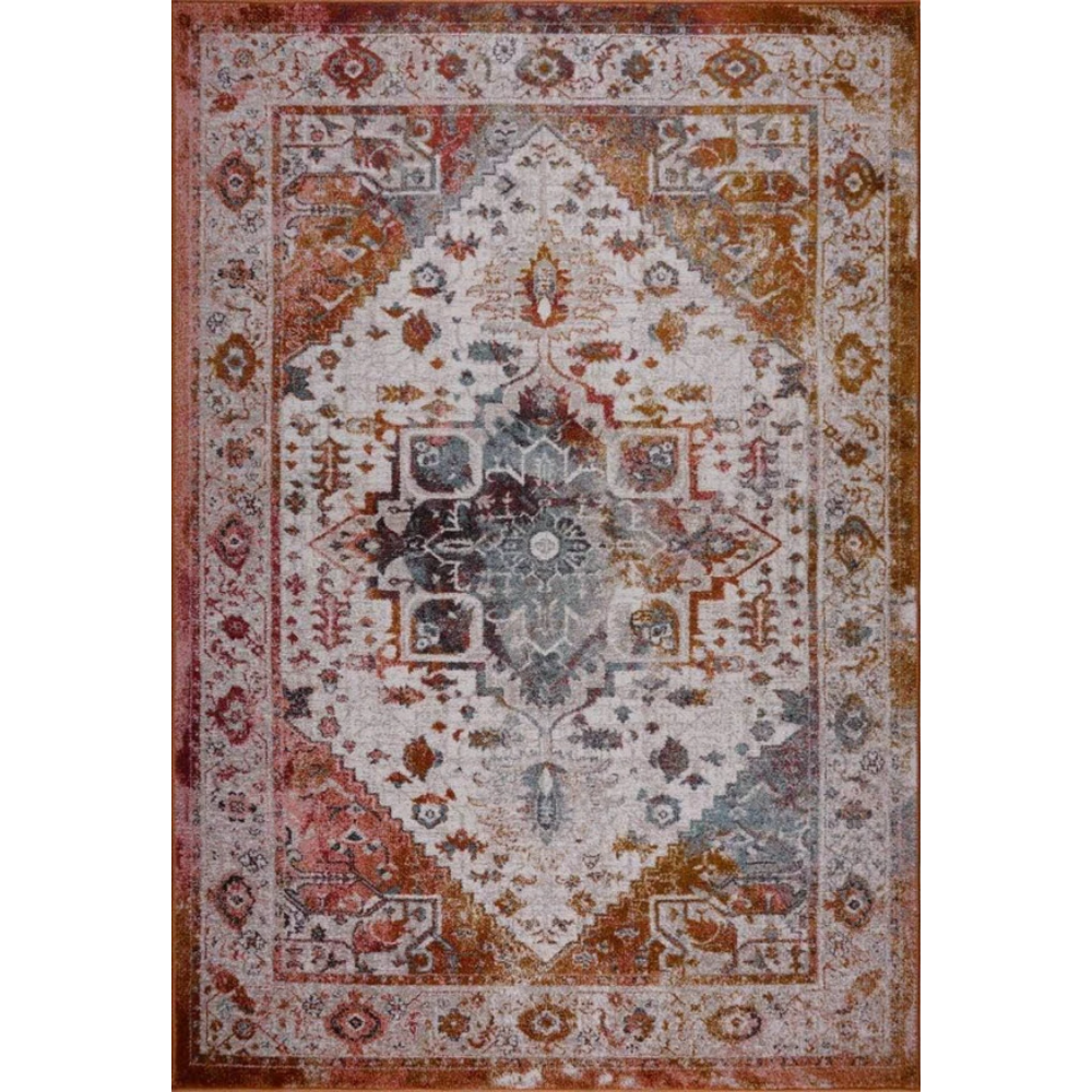 Joy Rug Collection Area Rug 5x7 Rustic Patterned Brown Beige  Area Carpet